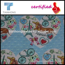cute cartoon charactor thanksgiving printed cotton sateen fabric for clothing